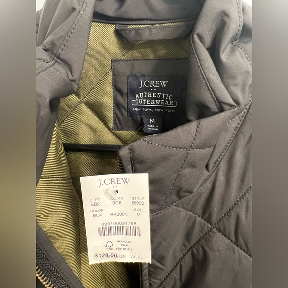 J Crew Black Quilted Walker Vest - Picture 3 of 3